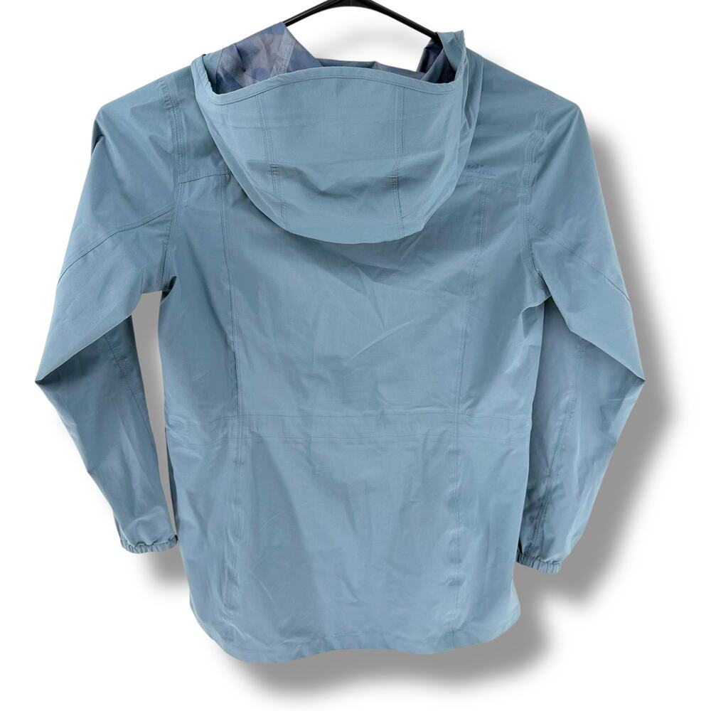 KÜHL Stretch Voyagr Rain Jacket Dusty Blue, Waterproof Hooded Anorak, Women's L - Picture 3 of 16